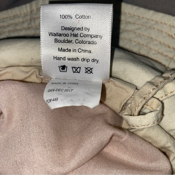 Wallaroo Unisex Beige Sun Hat 100% Cotton - Picture 7 of 9